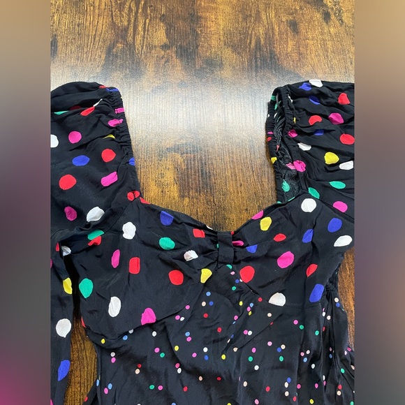 Rixo Polka Dot Long Sleeve Swing Dress - Picture 11 of 14